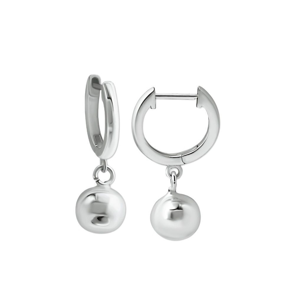 NWT Giani Bernini Polished Bead Drop Dangle Hoop Earrings
